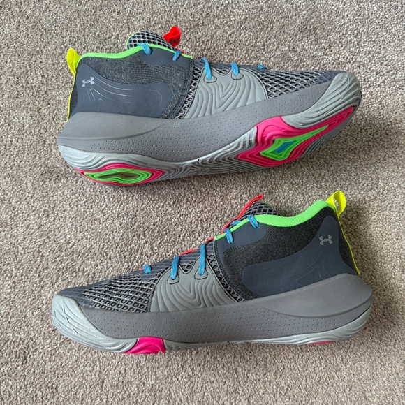 NIB Under Armour Men's Embiid One Gamer Night Gray Hovr Sneaker Size 13 - Picture 2 of 7